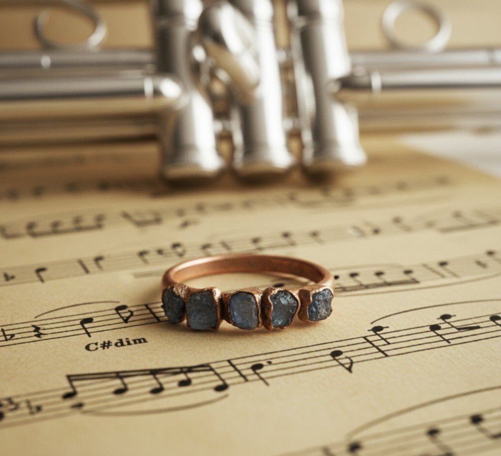 Tanzanite eternity ring