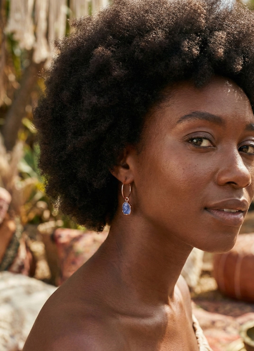 Small Tanzanite Hoops