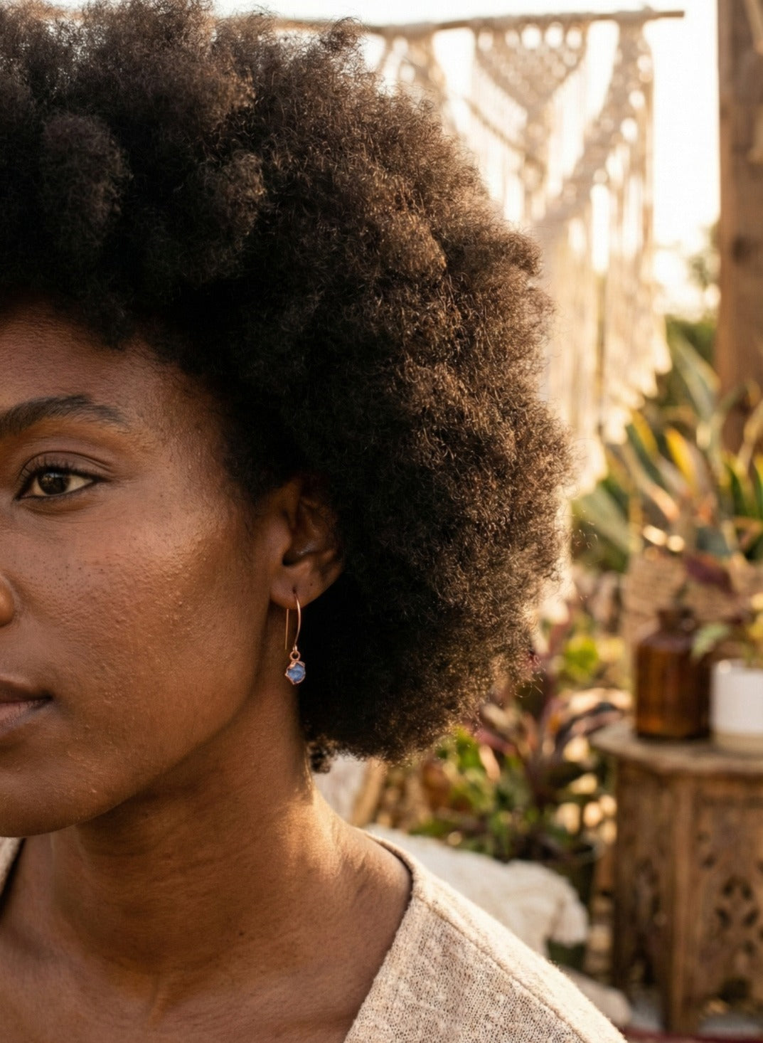 Small Tanzanite Short Dangly Earrings