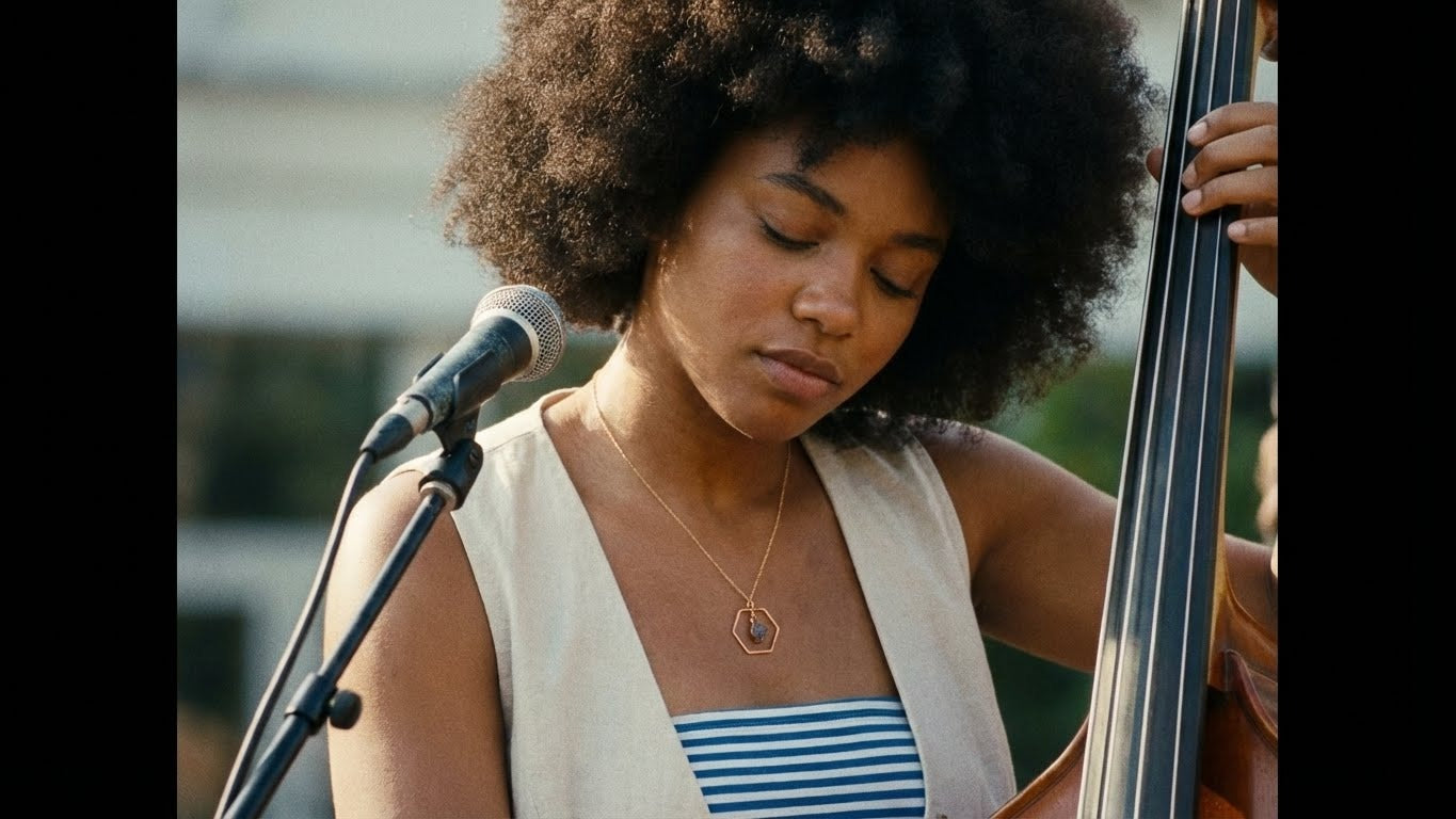 Tanzanite Hexagon Necklace