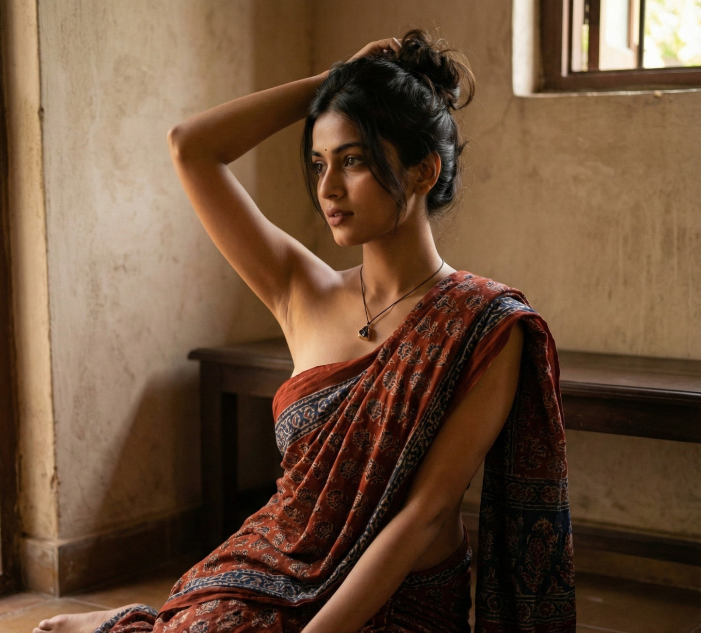 X Large Red Garnet Pendant