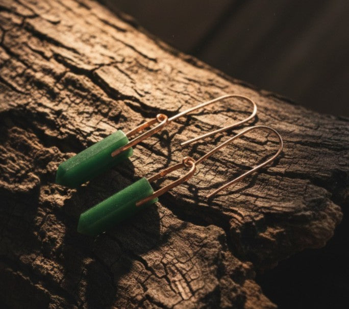 Medium Arch Gemstone Point Earrings