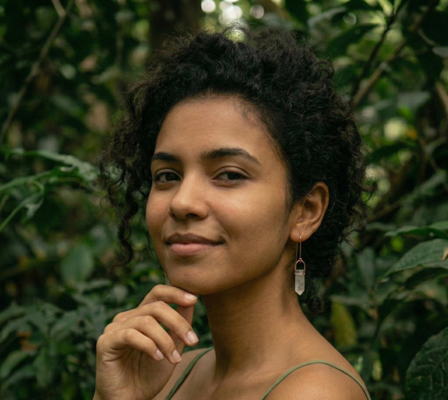 Medium Arch Gemstone Point Earrings