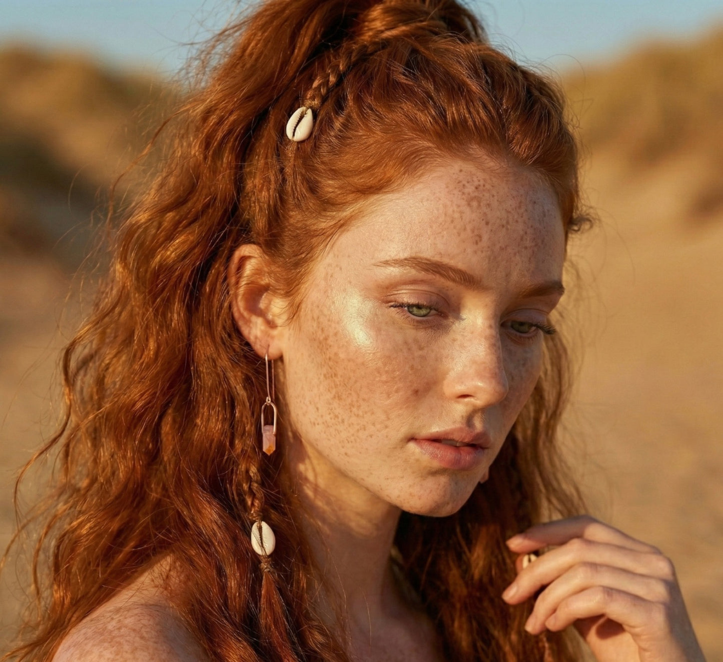 Small Arch Gemstone Point Earrings