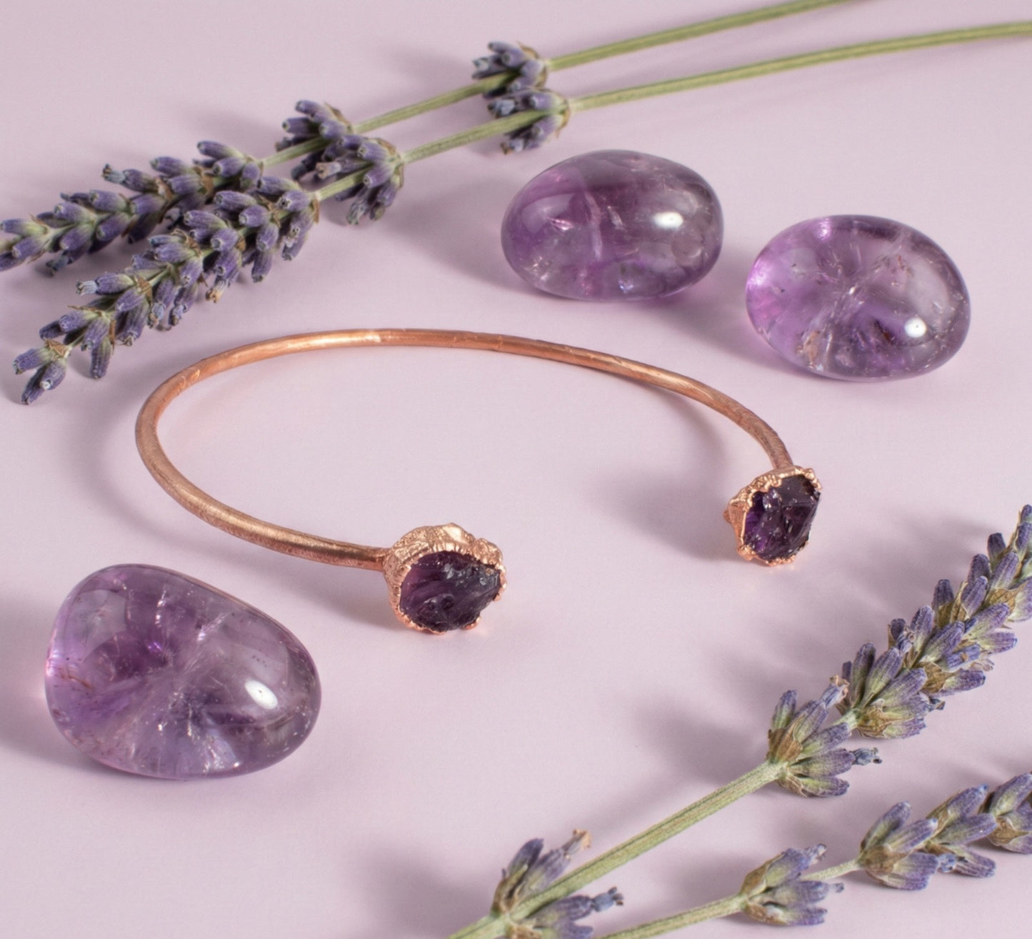 Amethyst Open Bracelet
