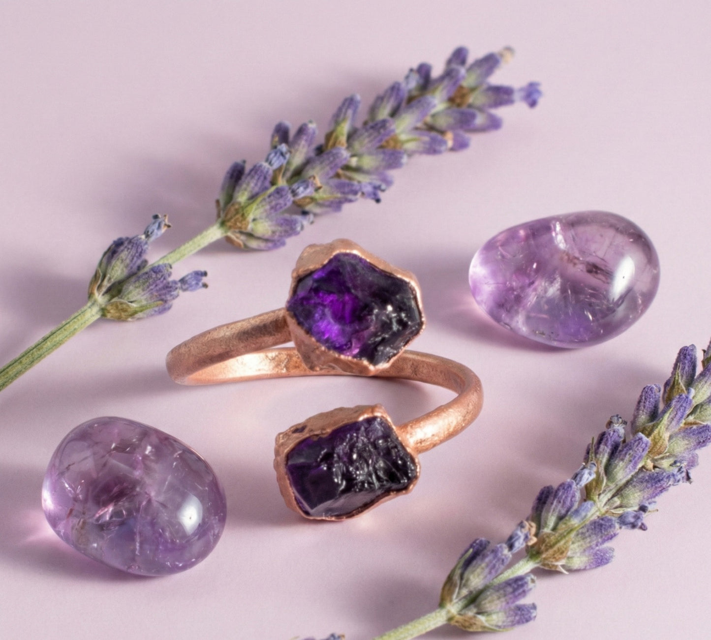 Small Open Amethyst Ring