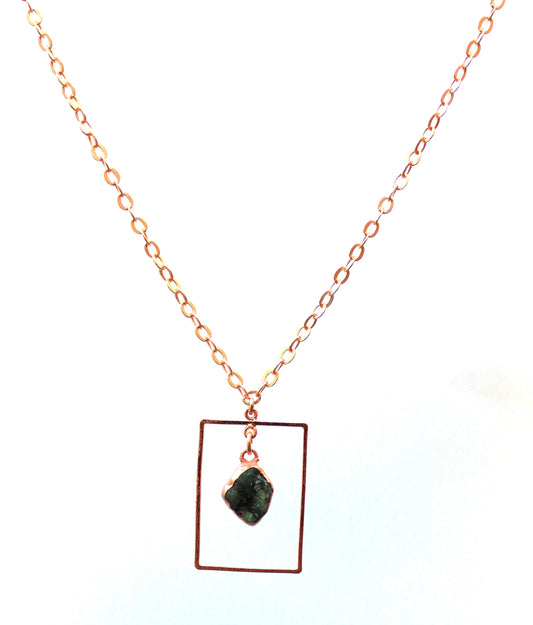 Emerald Rectangle Necklace