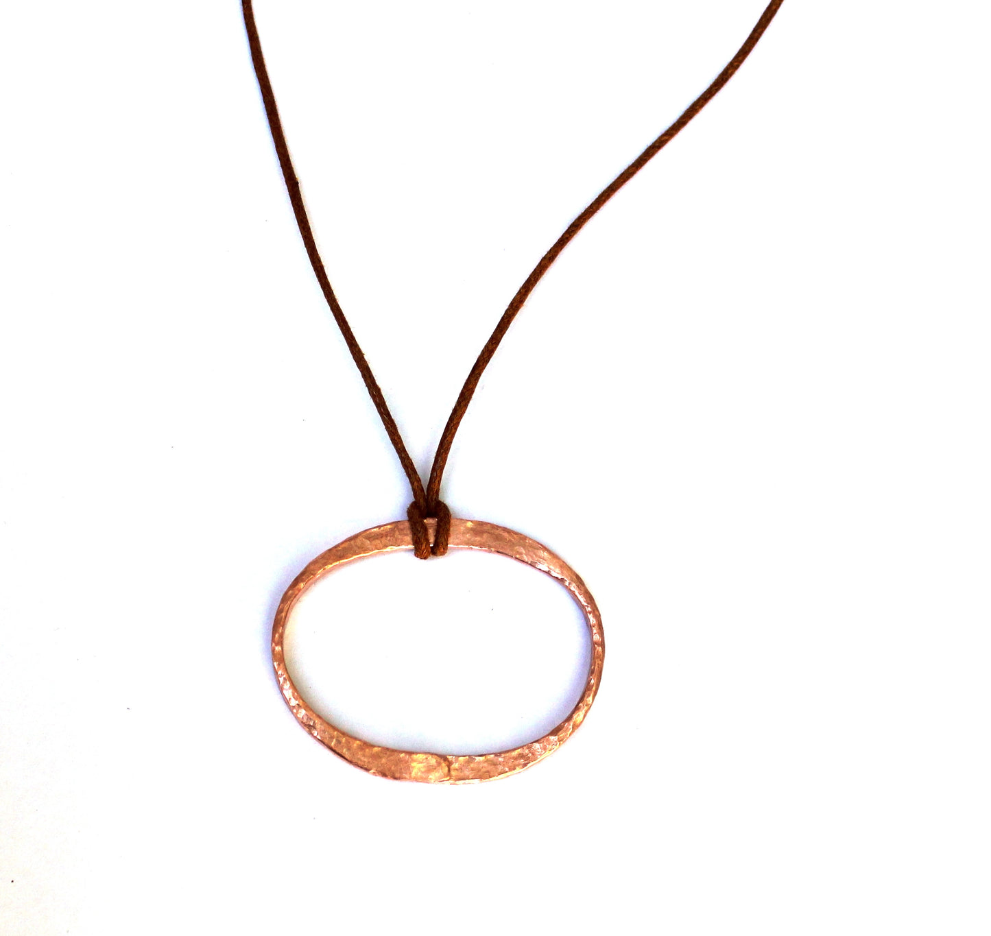 Hammered Oval Pendant