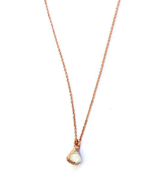 Small Moonstone Necklace (June Birthstone)