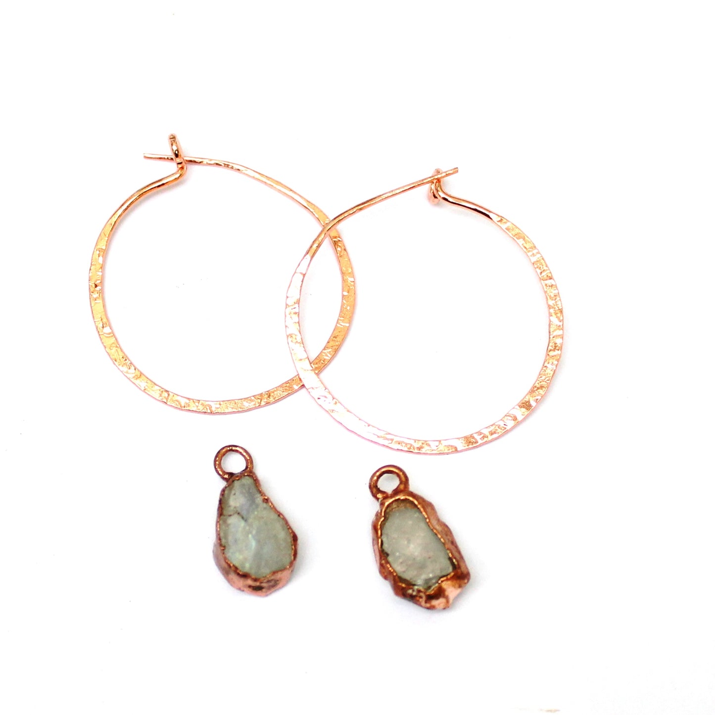 Medium Moonstone Hoops