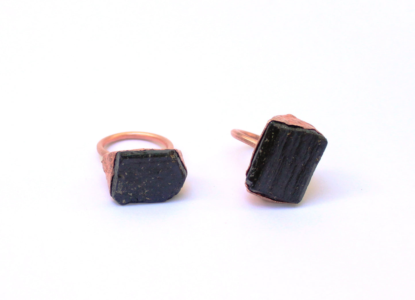 X Large Black Tourmaline Ring, Horizontal