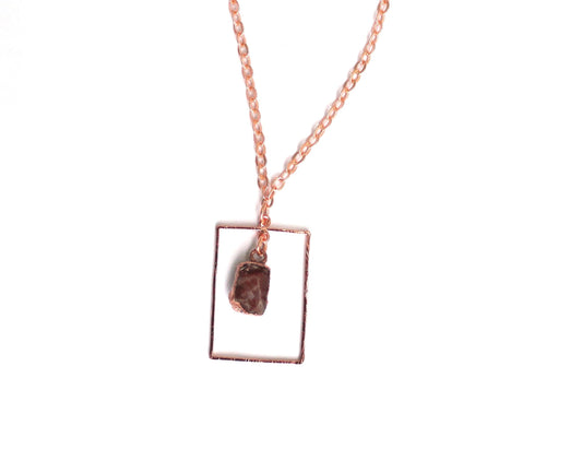 Ruby Rectangle Shape Gemstone Necklace