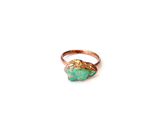 Large Turquoise Solitaire Ring (December Birthstone)