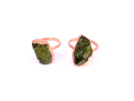 X Large Peridot Ring, Vertical (August Birthstone)