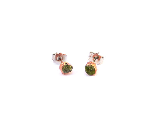 Small Peridot Stud Earrings (August Birthstone)