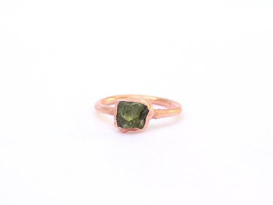 Small Peridot Solitaire Ring (August Birthstone)