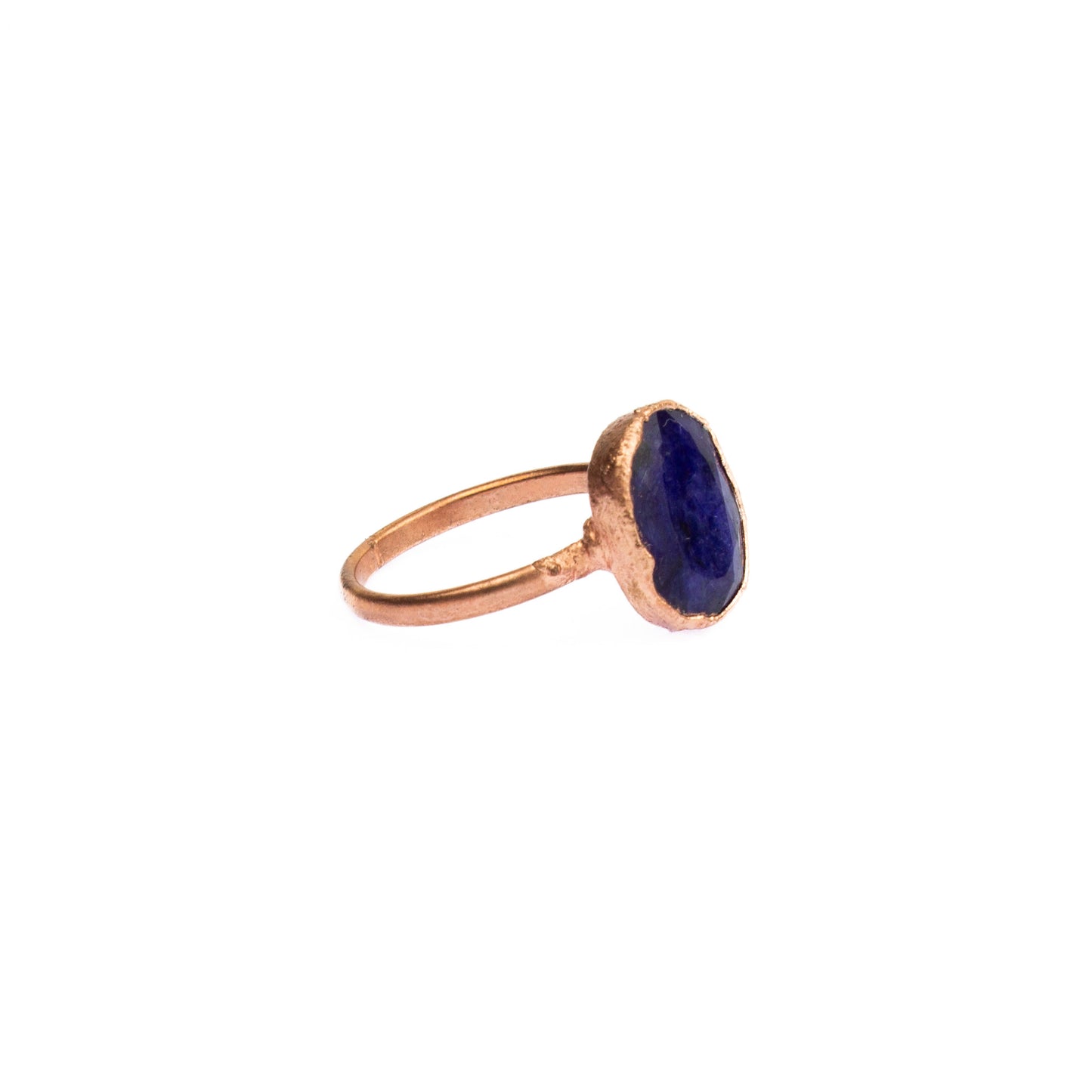 Sapphire Oval Solitaire Ring, Vertical (September Birthstone)