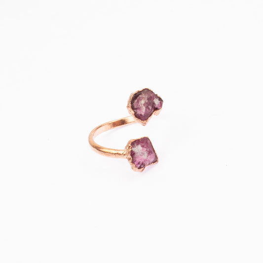 Small Open Pink Tourmaline Ring