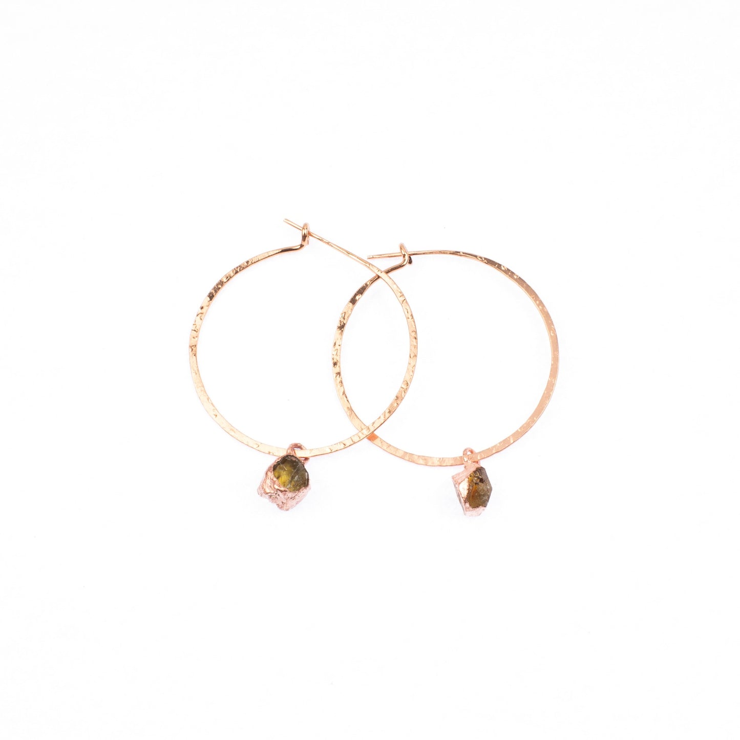 Large Citrine Hoops