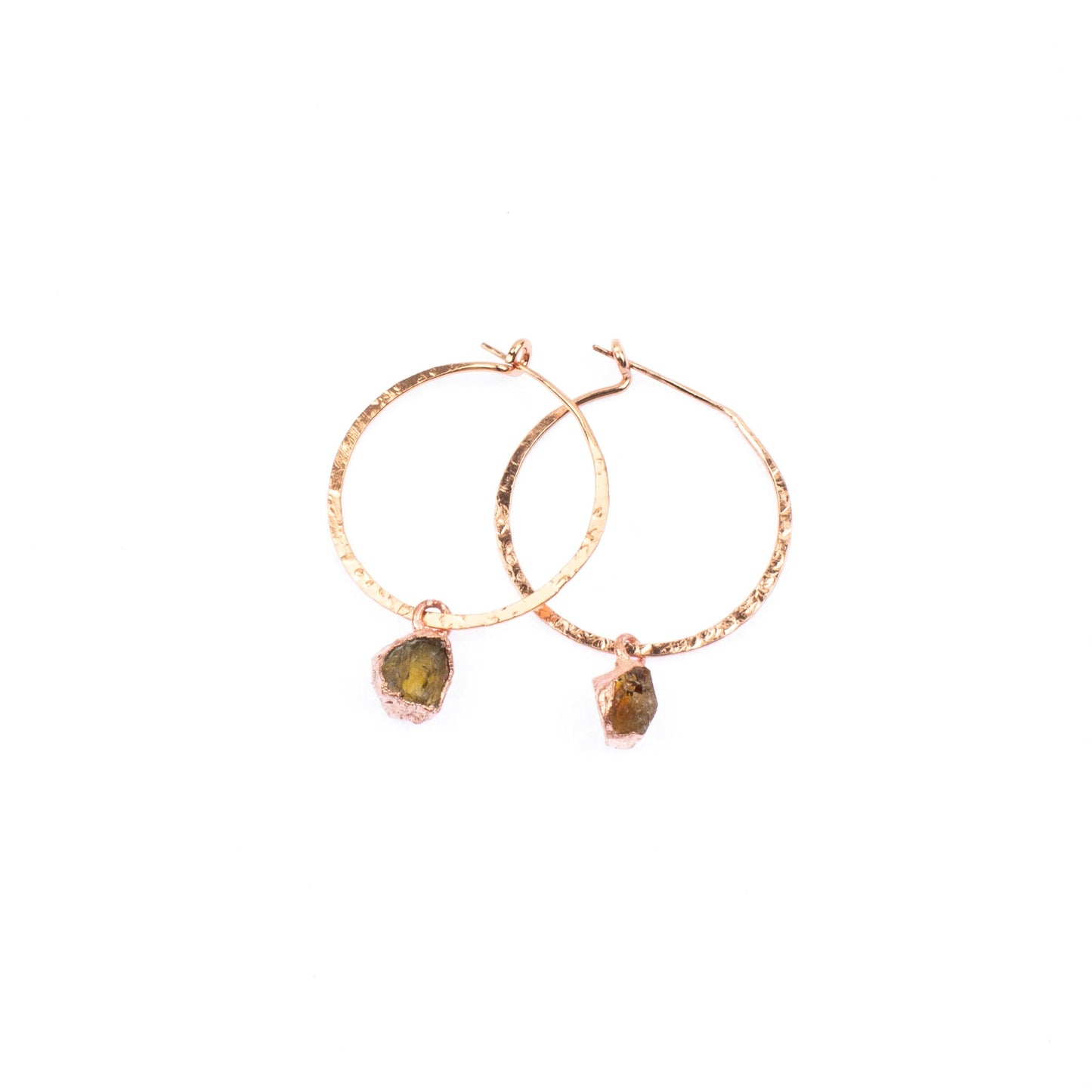 Medium Citrine Hoops