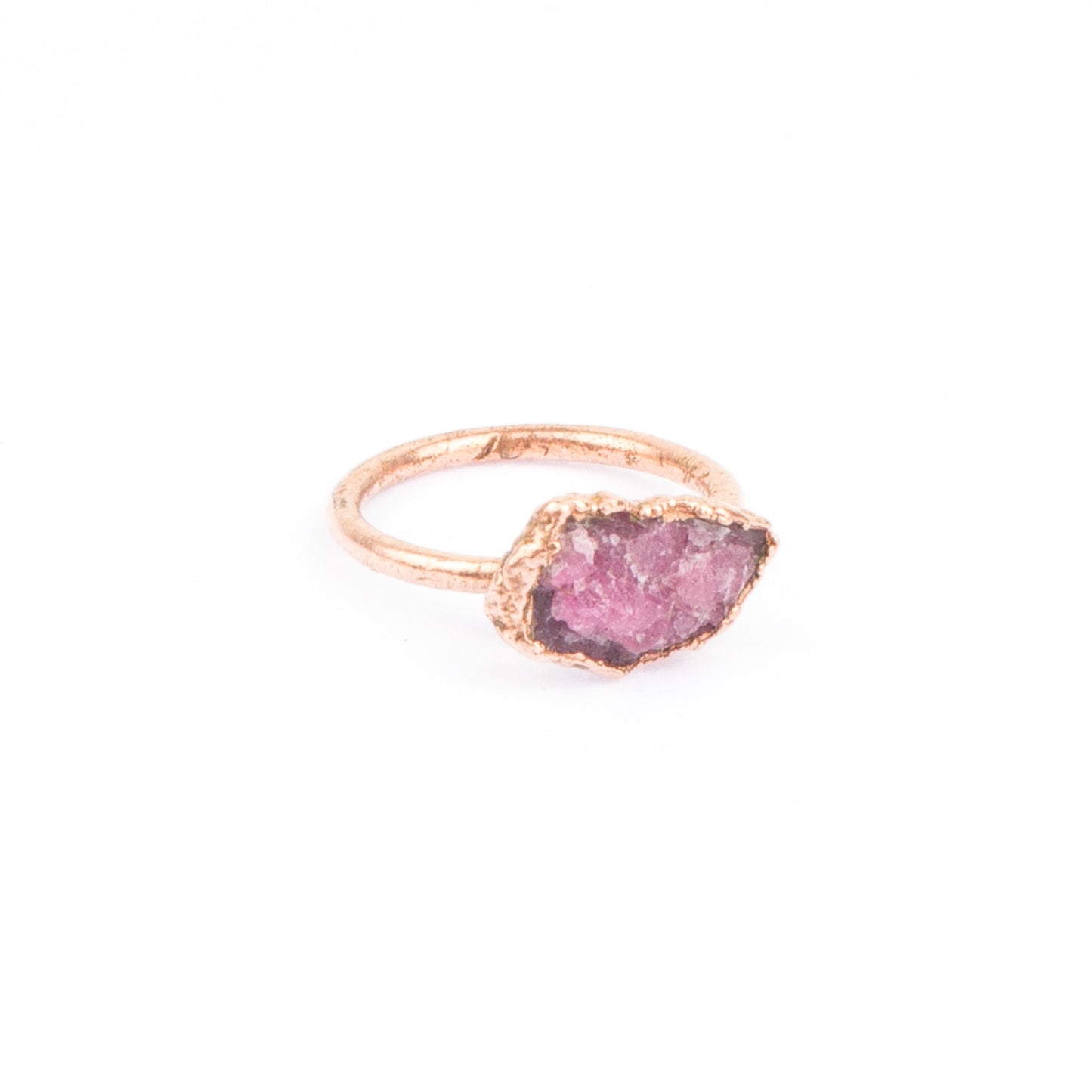 Large Pink Tourmaline Solitaire Ring (October Birthstone)