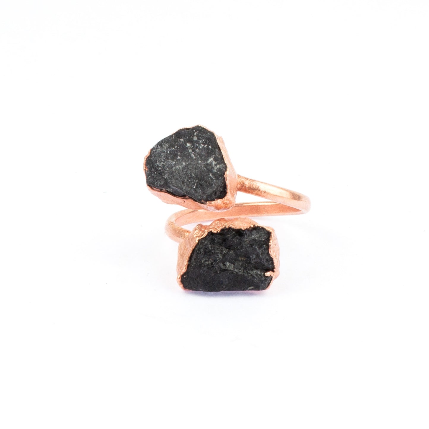 Large Open Black Tourmaline Ring