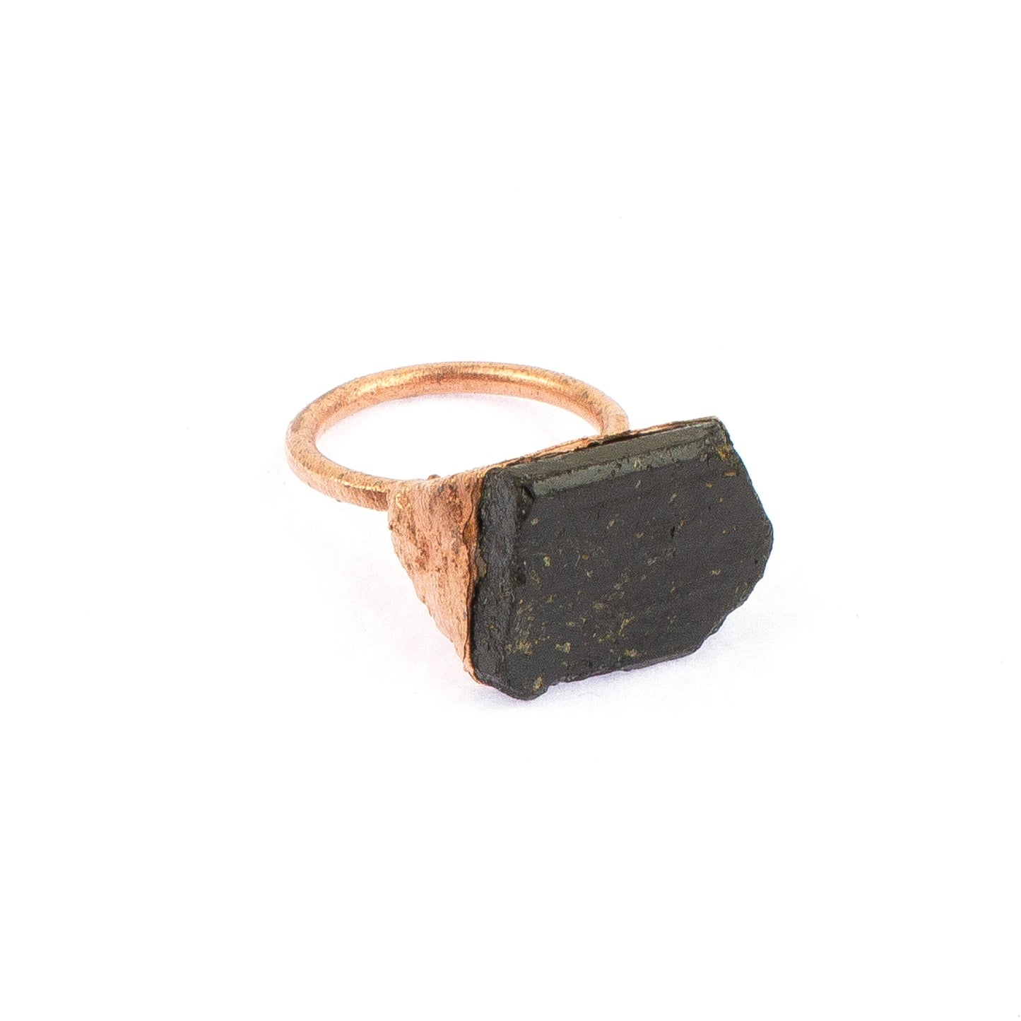 X Large Black Tourmaline Ring, Horizontal