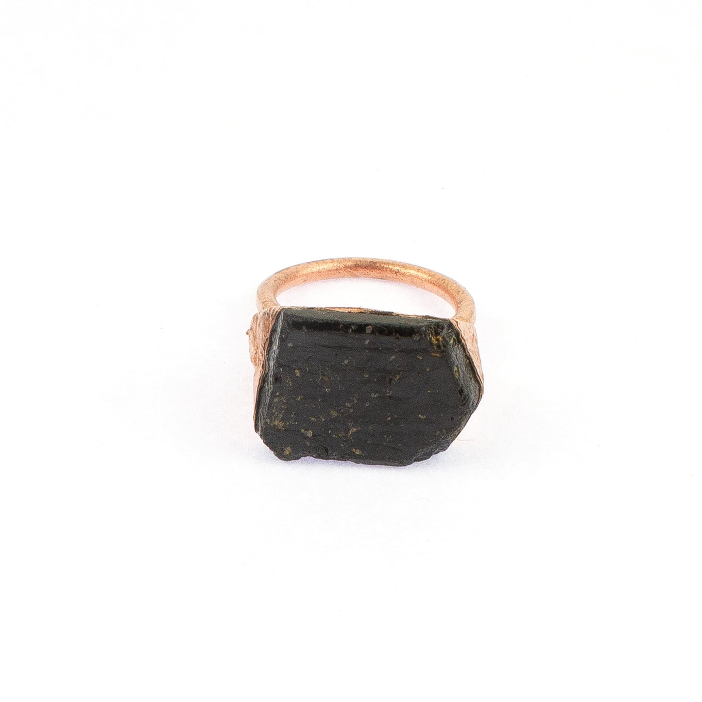 X Large Black Tourmaline Ring, Horizontal