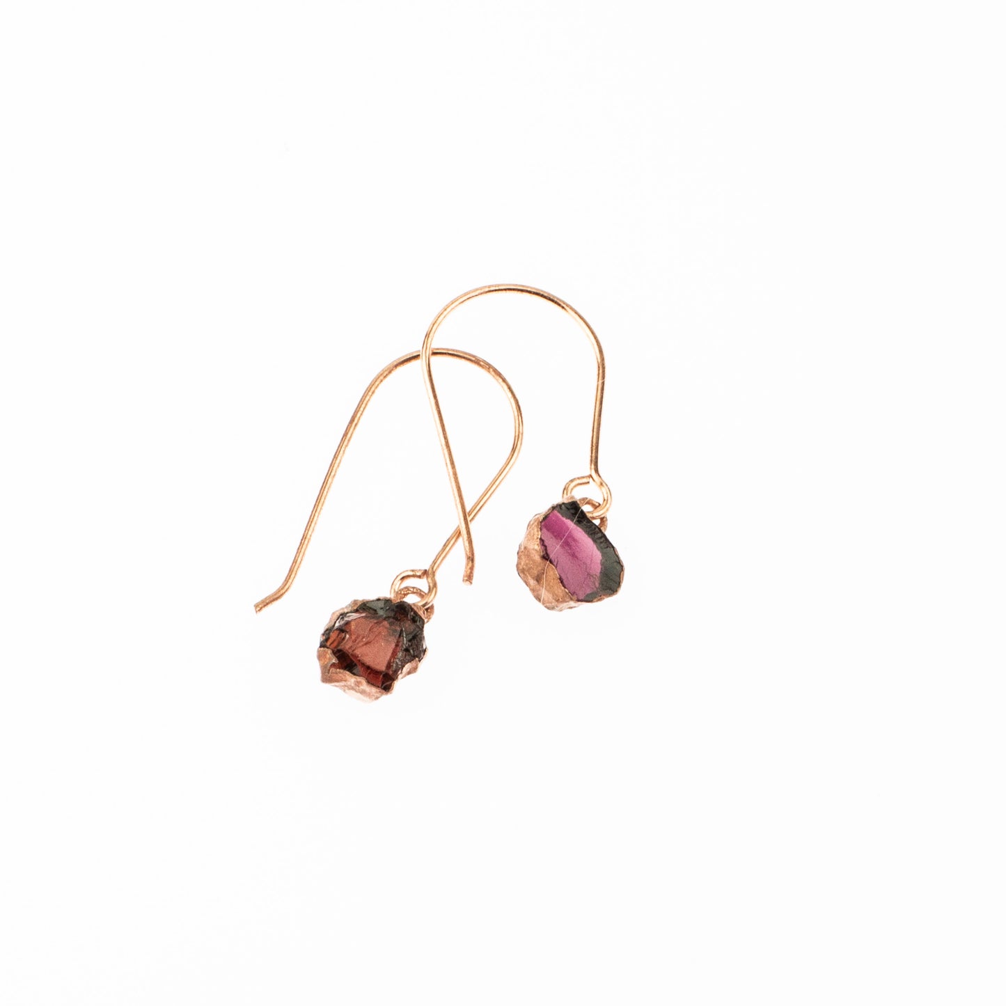 Small Red Garnet Short Dangly Earrings (January Birthstone)