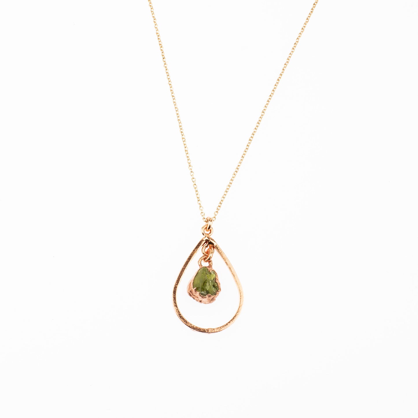 Green Garnet Drop Necklace
