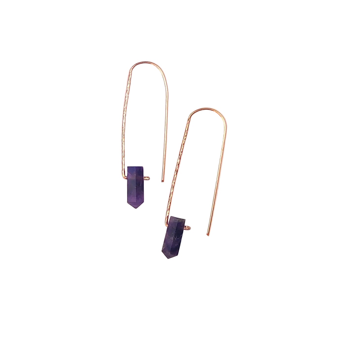 Small Hook Gemstone Point Earrings