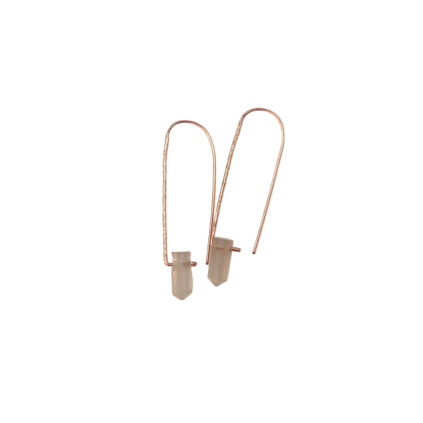 Small Hook Gemstone Point Earrings