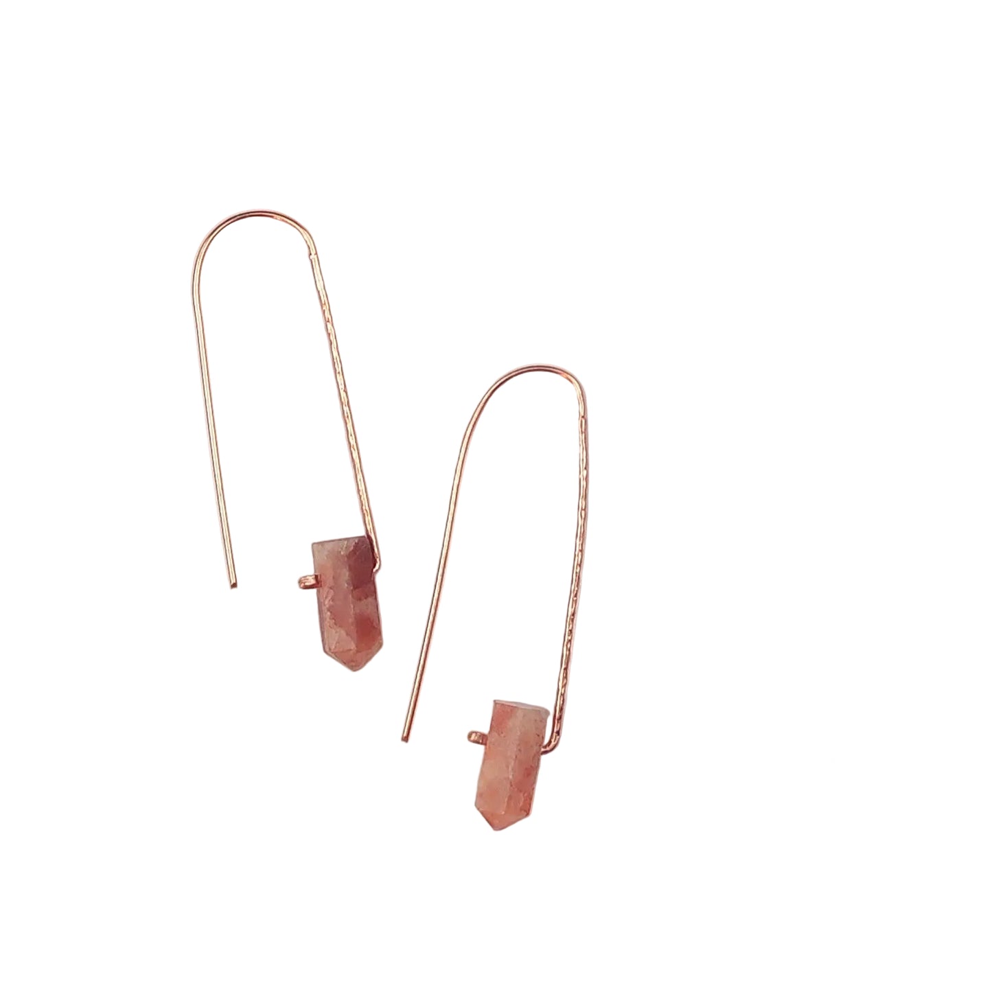Small Hook Gemstone Point Earrings