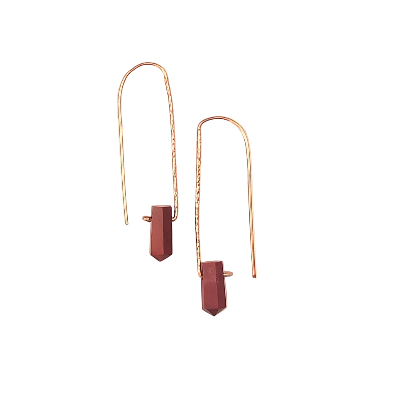 Small Hook Gemstone Point Earrings