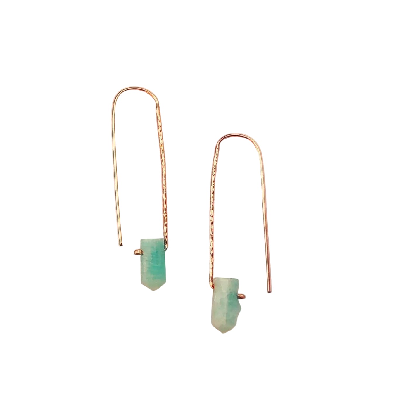 Small Hook Gemstone Point Earrings