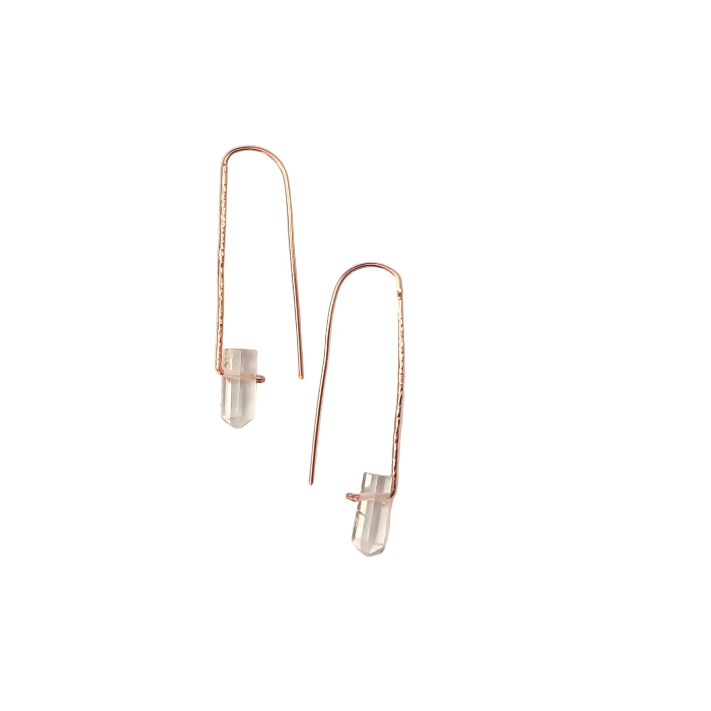 Small Hook Gemstone Point Earrings