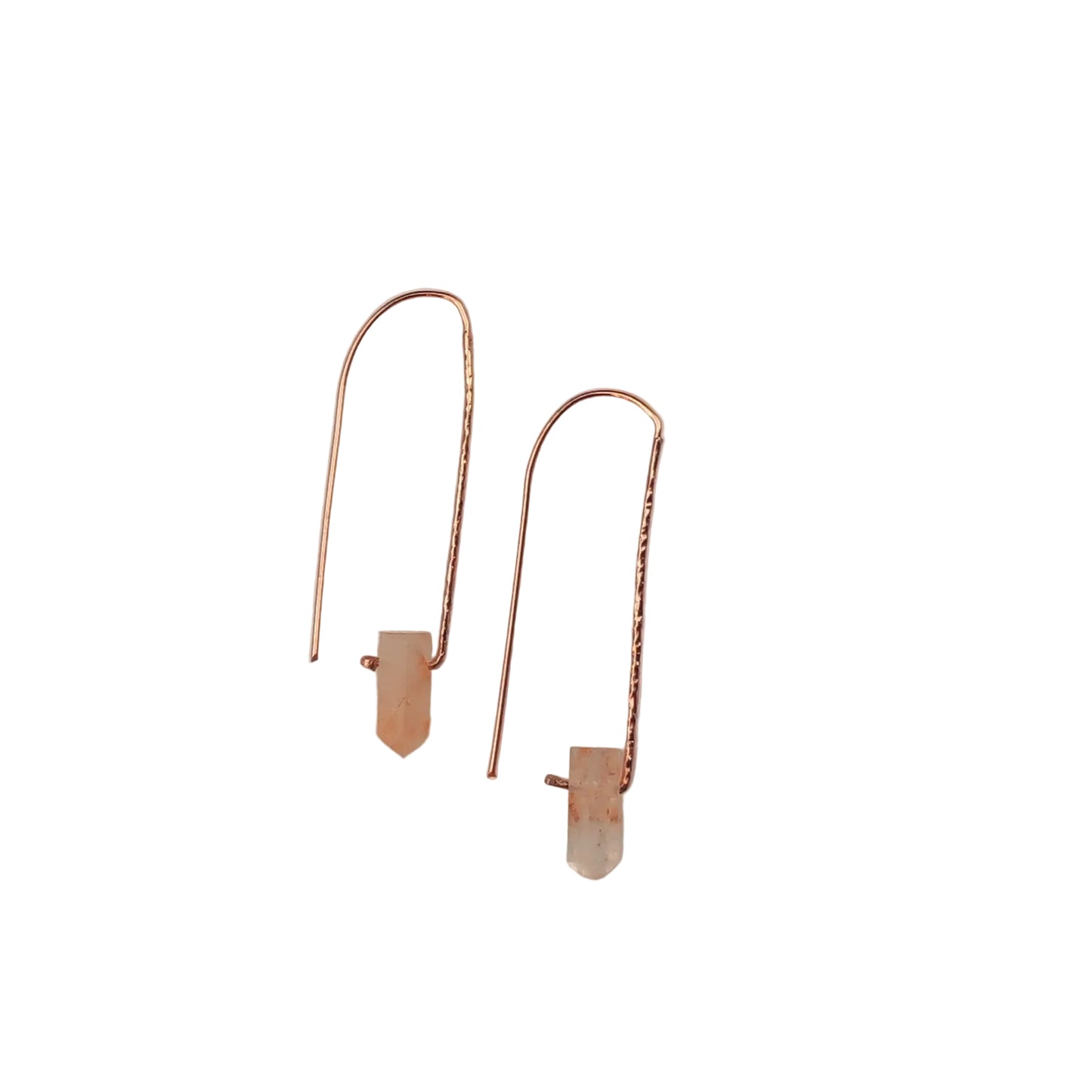 Small Hook Gemstone Point Earrings