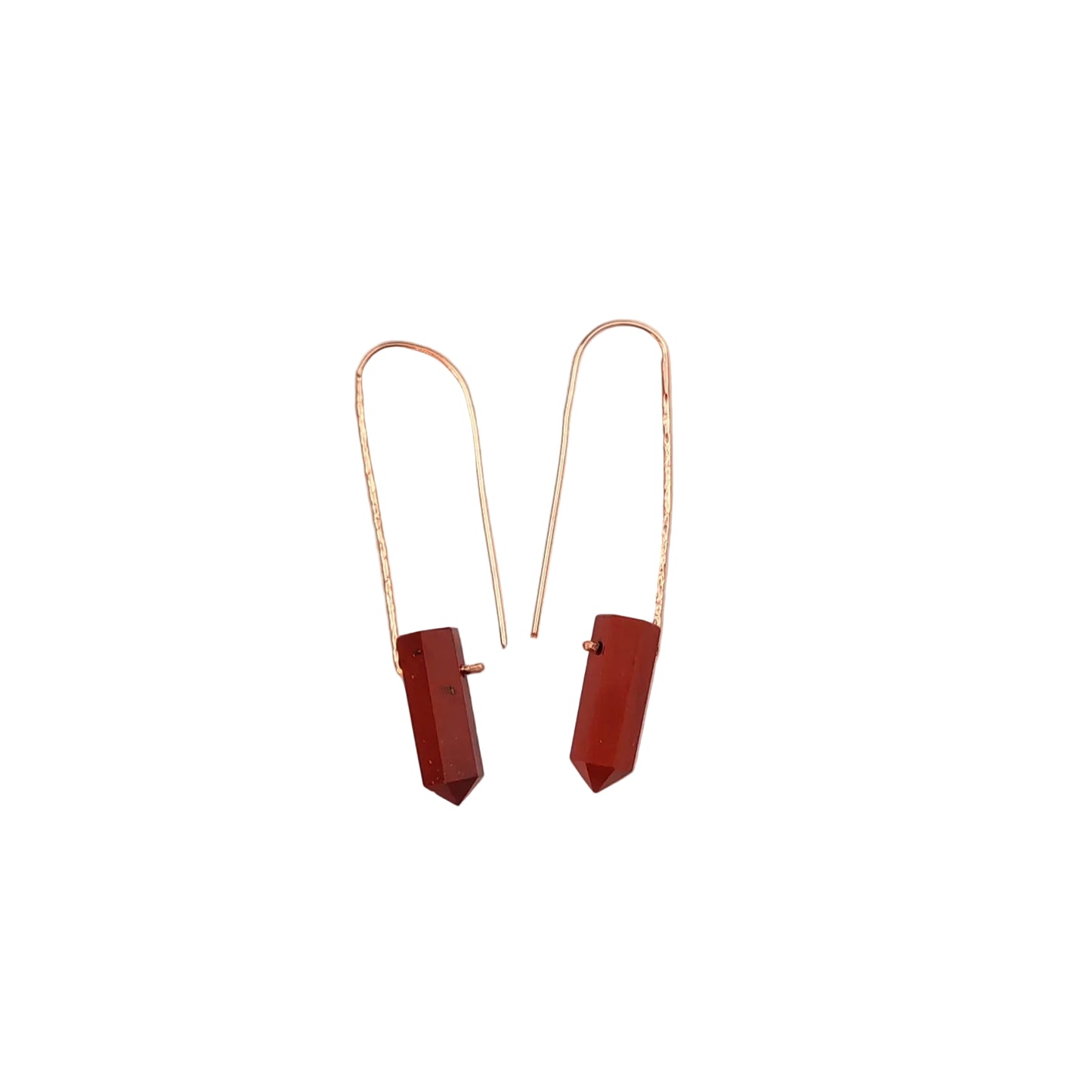 Medium Hook Gemstone Point Earrings
