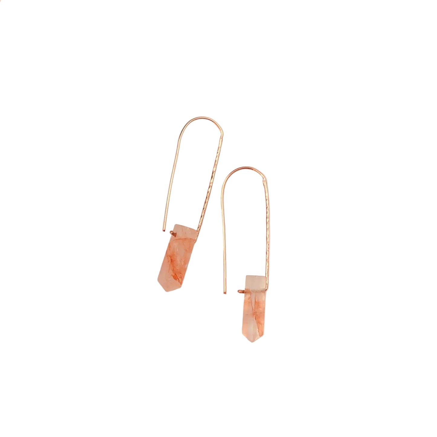 Medium Hook Gemstone Point Earrings