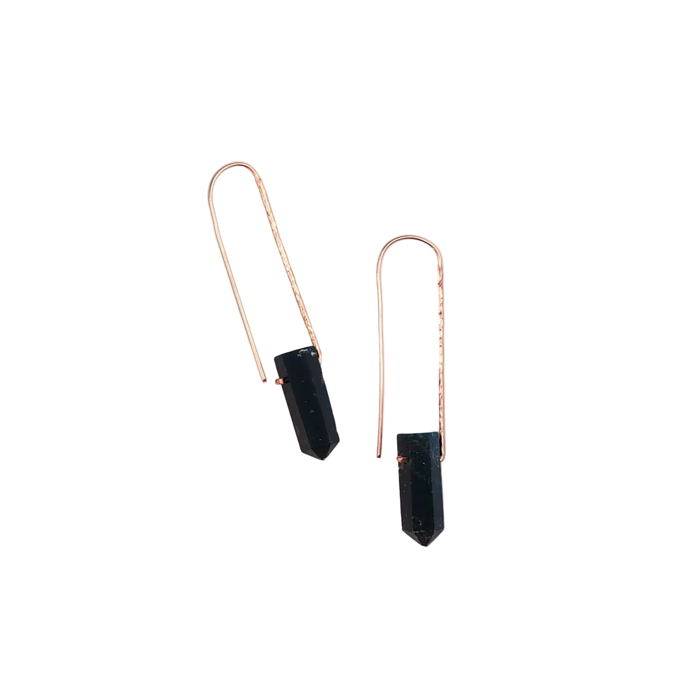 Medium Hook Gemstone Point Earrings