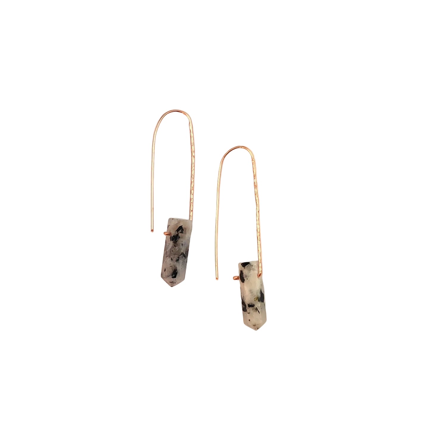 Medium Hook Gemstone Point Earrings