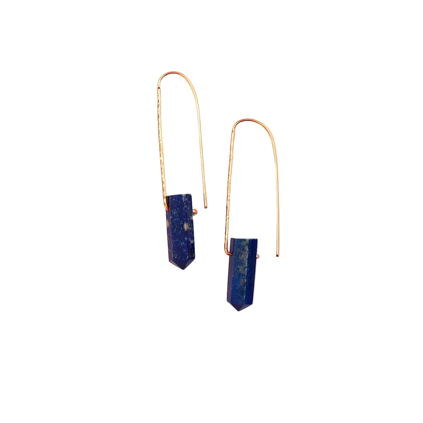 Medium Hook Gemstone Point Earrings