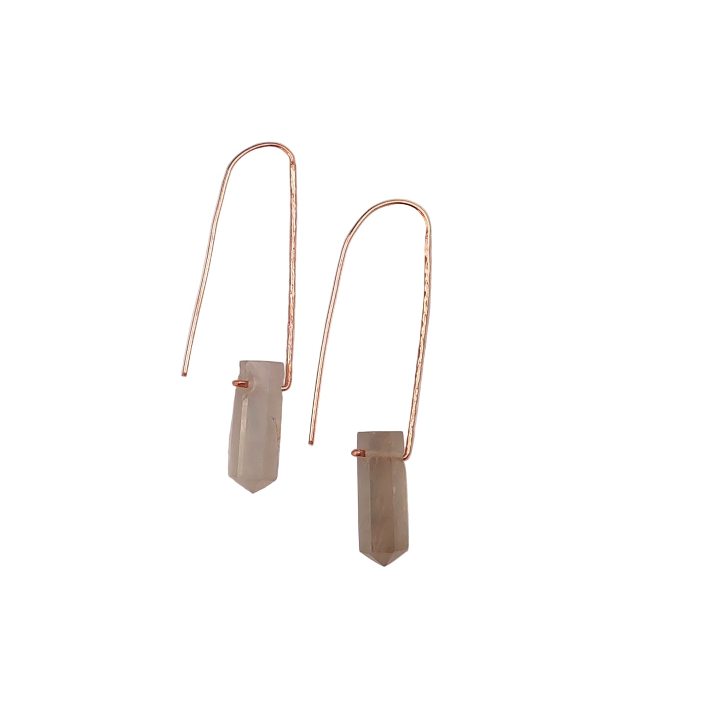 Medium Hook Gemstone Point Earrings