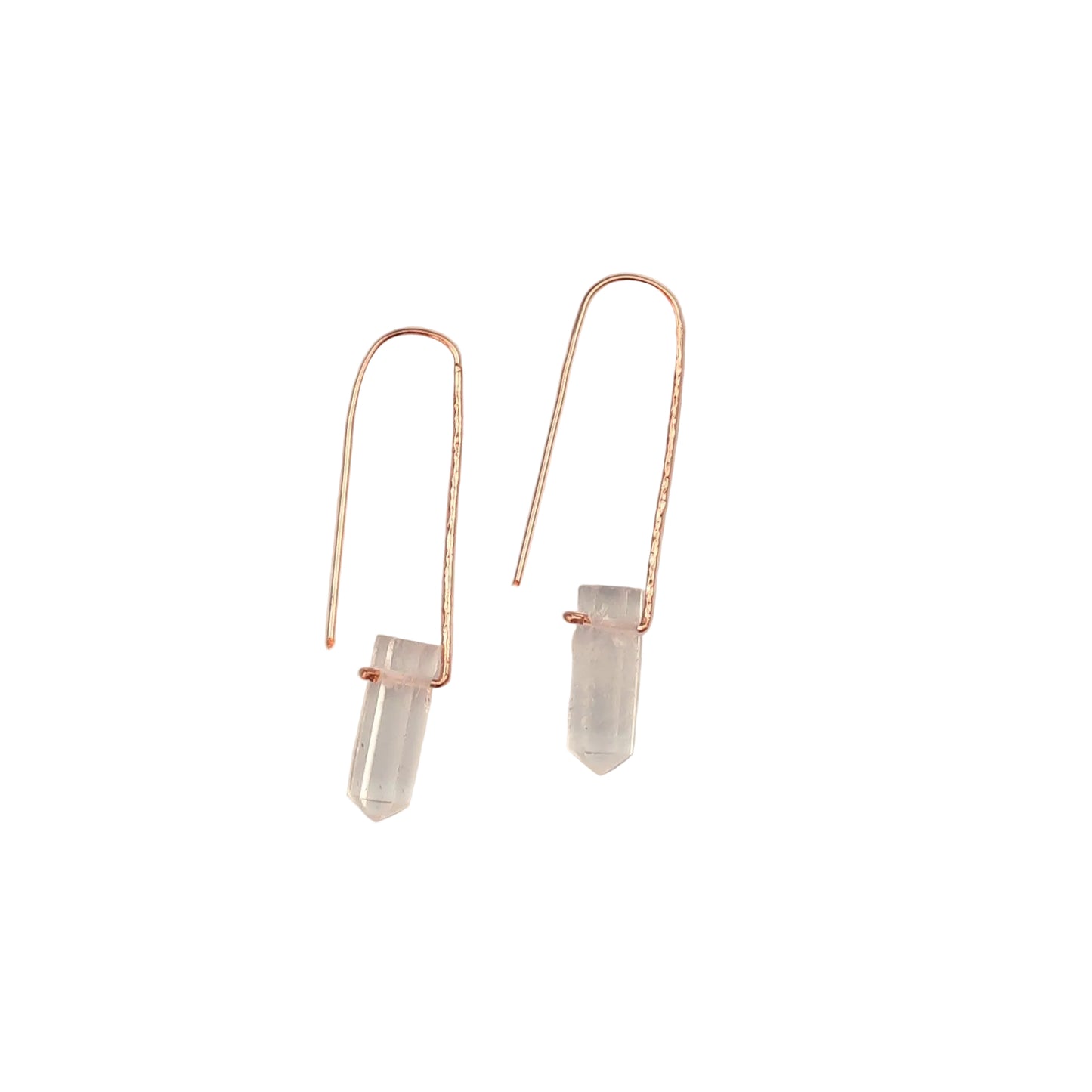 Medium Hook Gemstone Point Earrings