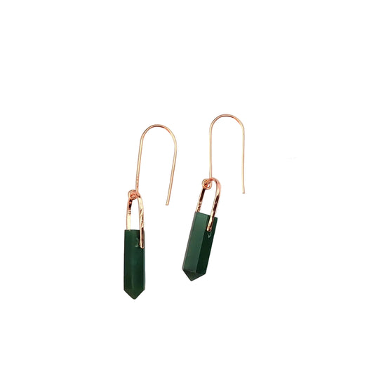 Medium Arch Gemstone Point Earrings