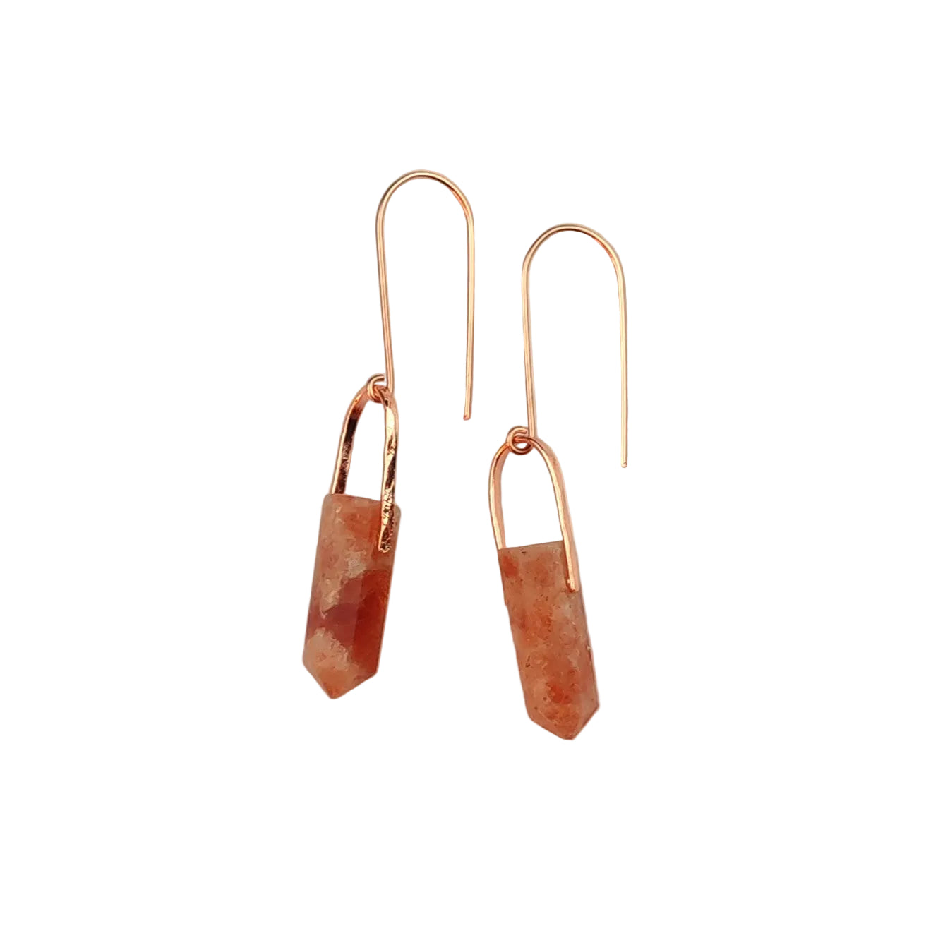 Medium Arch Gemstone Point Earrings