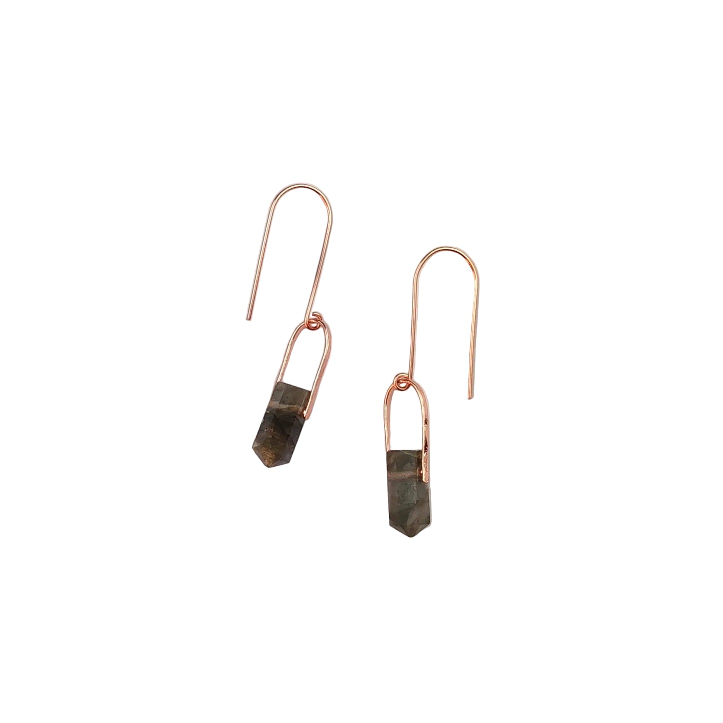 Small Arch Gemstone Point Earrings