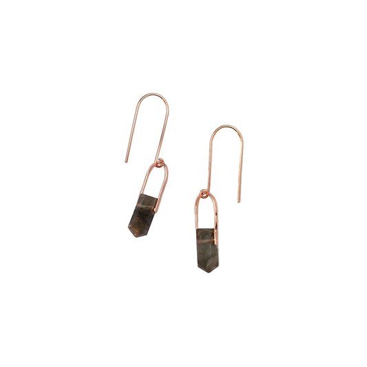 Small Arch Gemstone Point Earrings