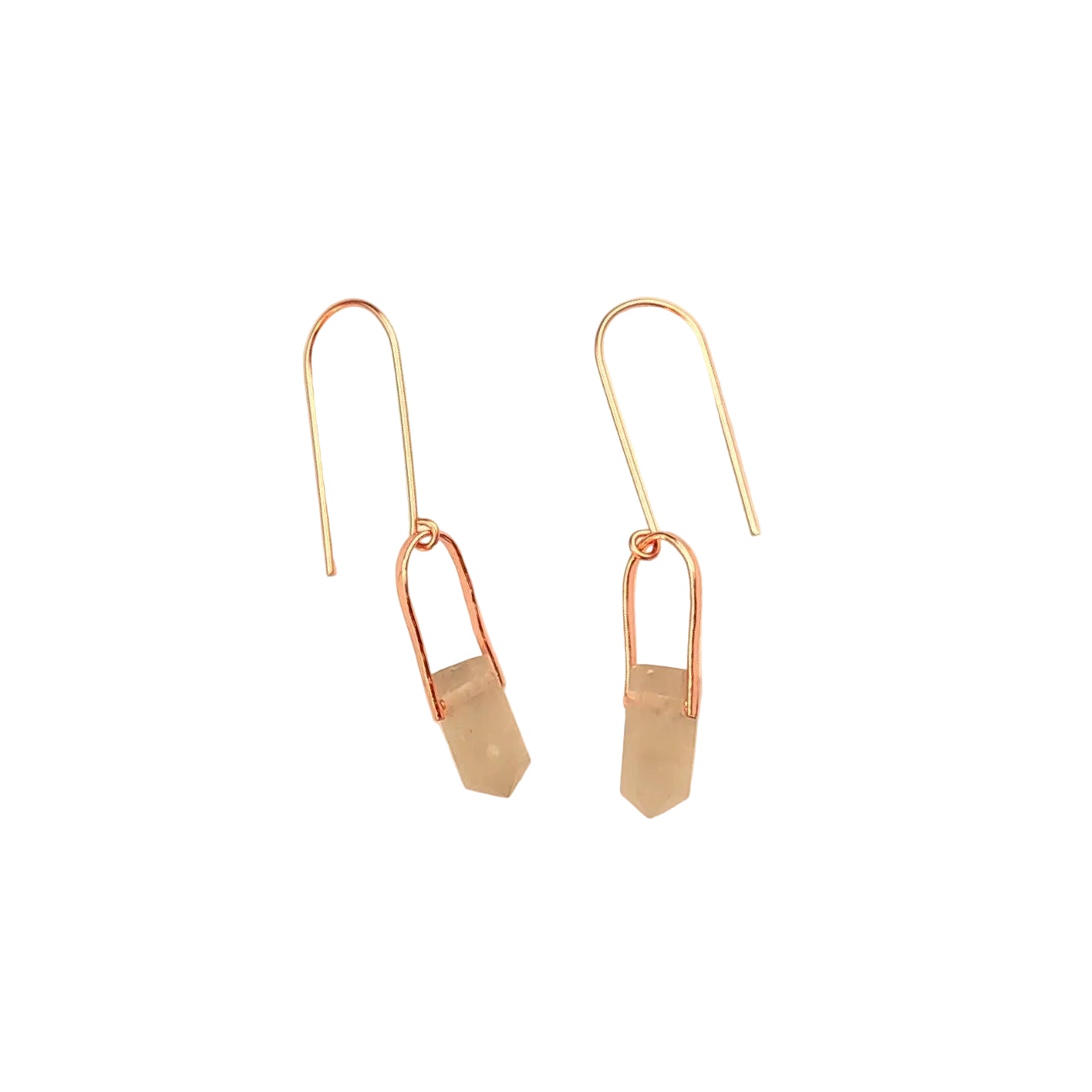 Small Arch Gemstone Point Earrings