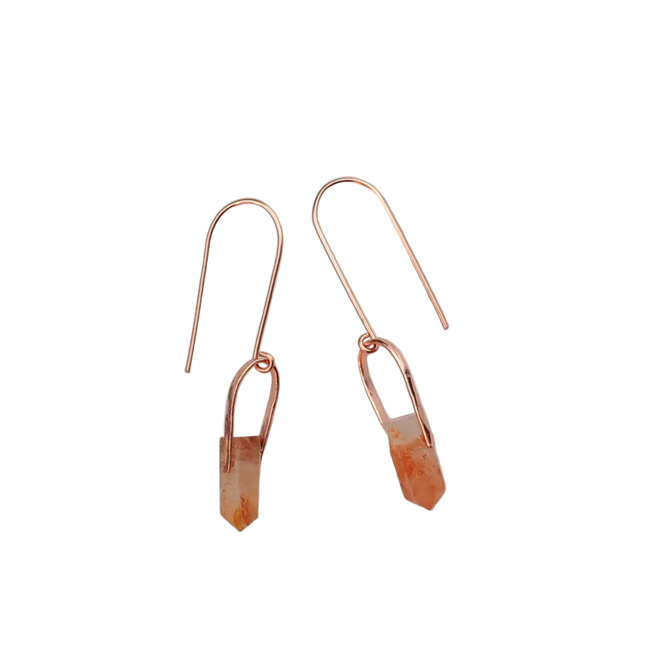 Small Arch Gemstone Point Earrings
